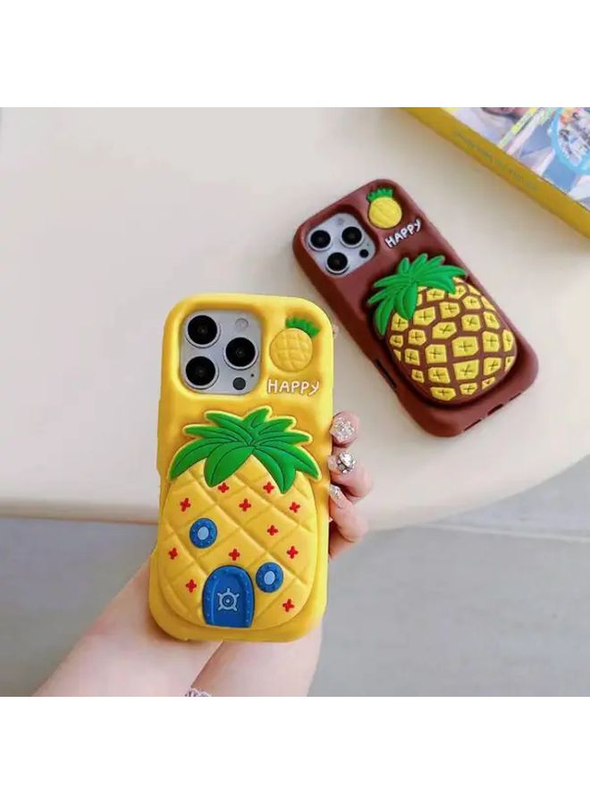حالة حامل الأناناس الأصفر لجهاز iPhone 12 Pro للعرض بدون استخدام اليدين - Image 2