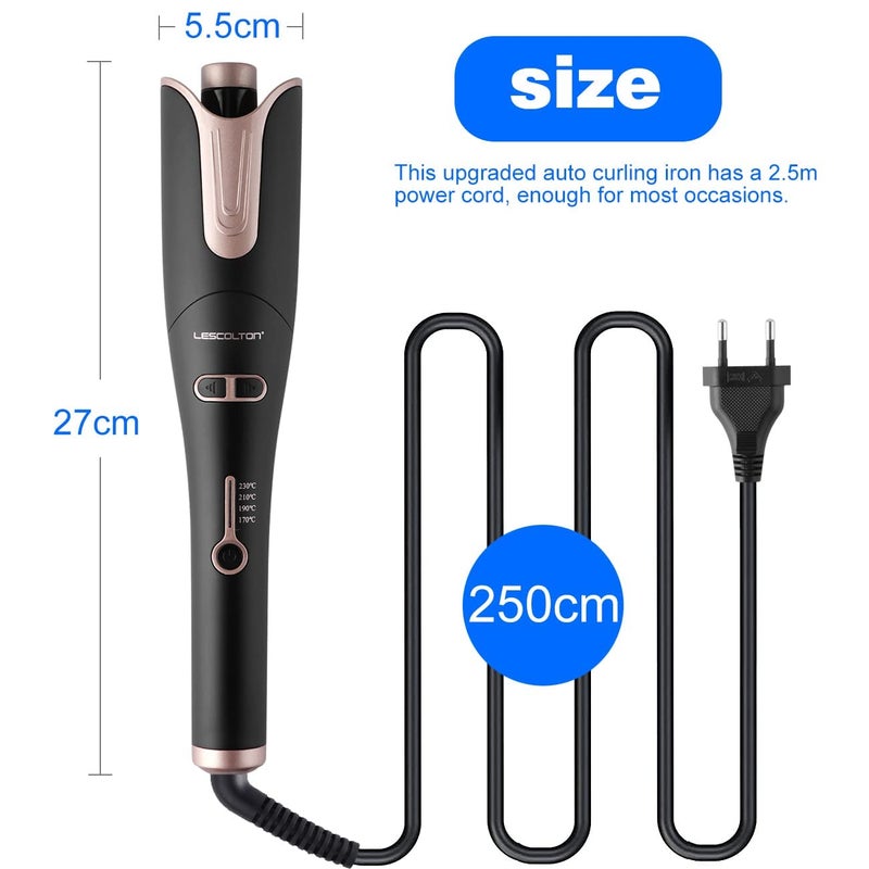 Lescolton Automatic Hair Curling Iron, Rotating Curlers Iron with 1" Barrel Curls, Hair Curler Wand with 4 Temp & Dual Voltage, Anti-Scald, Auto Shut-Off - Image 2