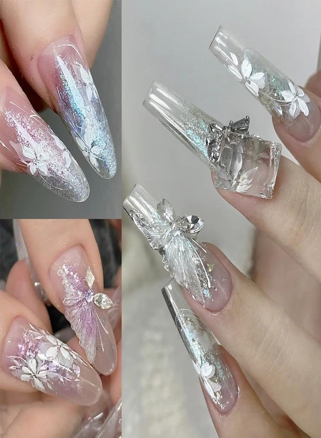 THR3E STROKES 6 Colors Solid Opal Au Rora Nail Powder Set, Iridescent Au Rora Pigment Holographic Chameleon Sparkly Flakes Glitter Dust Kit for Gel Polish Nail Art Decoration (AU Rora) - Image 3