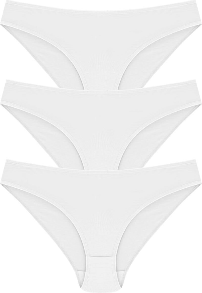 Papatya Daisy 12 Pieces White Color Bikini Panties 