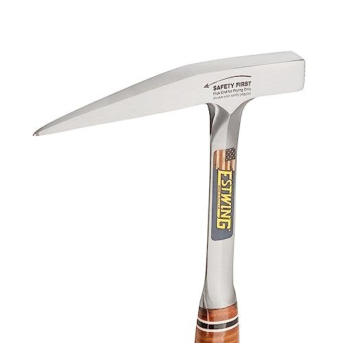ESTWING Rock Pick - 13 oz Geological Hammer with Smooth Face & Genuine Leather Grip - E13P - Image 3