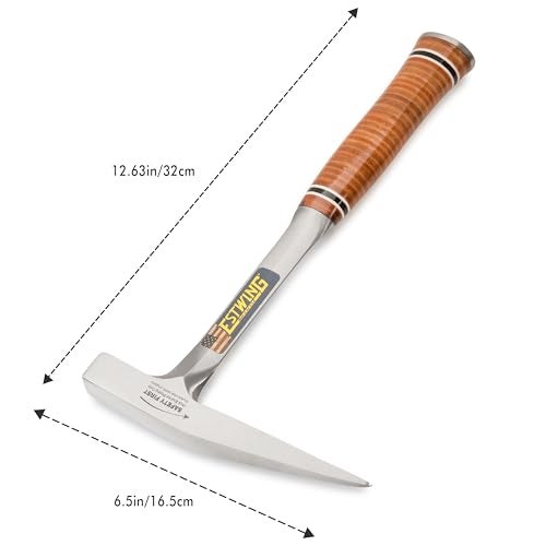 ESTWING Rock Pick - 13 oz Geological Hammer with Smooth Face & Genuine Leather Grip - E13P - Image 2