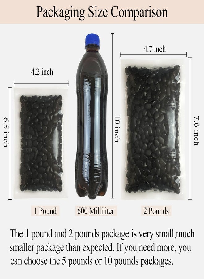 FANTIAN Black Pebbles for Indoor Plants, 3/8 inch Small Bag Stones, Decorative River Rocks for Succulent Potted Plant, Vase and Outdoor Landscaping Garden(16 oz) - Image 3