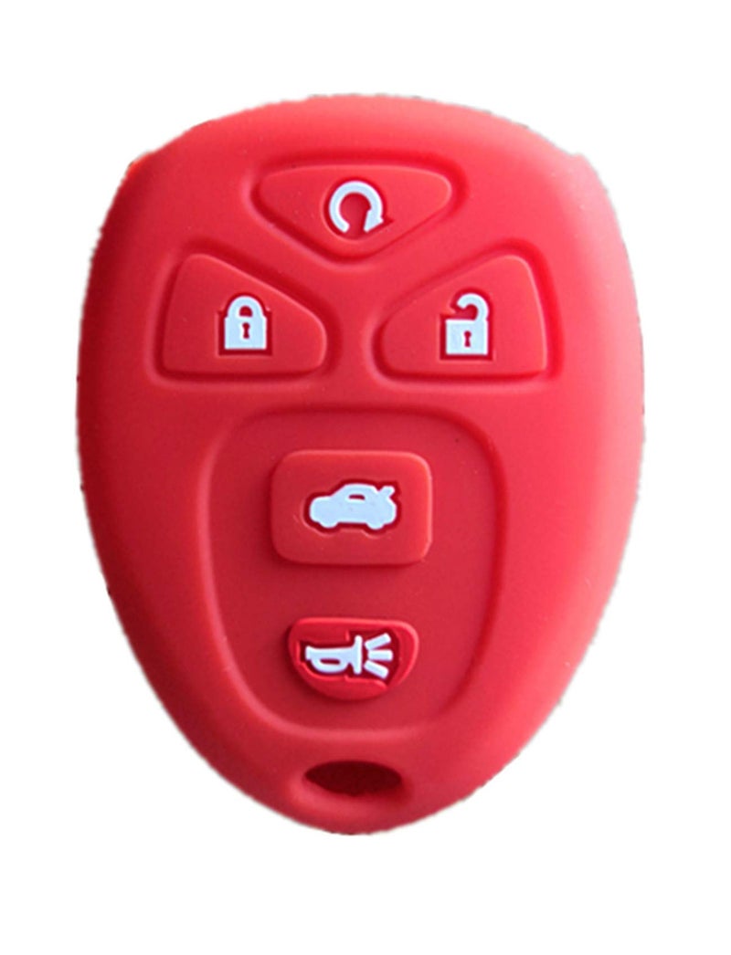 KAWIHEN Silicone Key Fob Cover Compatible with Buick Cadillac Chevrolet Chevy GMC Pontiac Saturn 5 Buttons key fob KOBGT04A 22733524 10305091 10305092 OUC60270 OUC60221 15913415 15857839 - Image 1