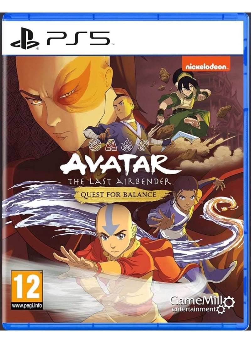 بلاي ستيشن لعبة Avatar: The Last Airbender – Quest for Balance لجهاز بلايستيشن 5 (PS5) | لعبة أكشن ومغامرات | العب بشخصية آنغ وفريق أفاتار | اللعبة الرسمية من Nickelodeon | نسخة دولية | تصنيف PEGI 12 - Image 1