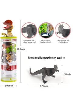 Excefore Mini Dinosaur Toy Set, Mini Safari Dinosaurs Figure Creatures in Tube 15 pcs Set | Realistic Tiny Little Animals for Sensory Bin, Birthday Party Favor, Toddler 3-5, Safair Dinosaurs  - Image 4