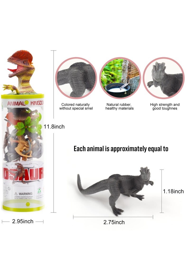 Excefore Mini Dinosaur Toy Set, Mini Safari Dinosaurs Figure Creatures in Tube 15 pcs Set | Realistic Tiny Little Animals for Sensory Bin, Birthday Party Favor, Toddler 3-5, Safair Dinosaurs  - Image 4