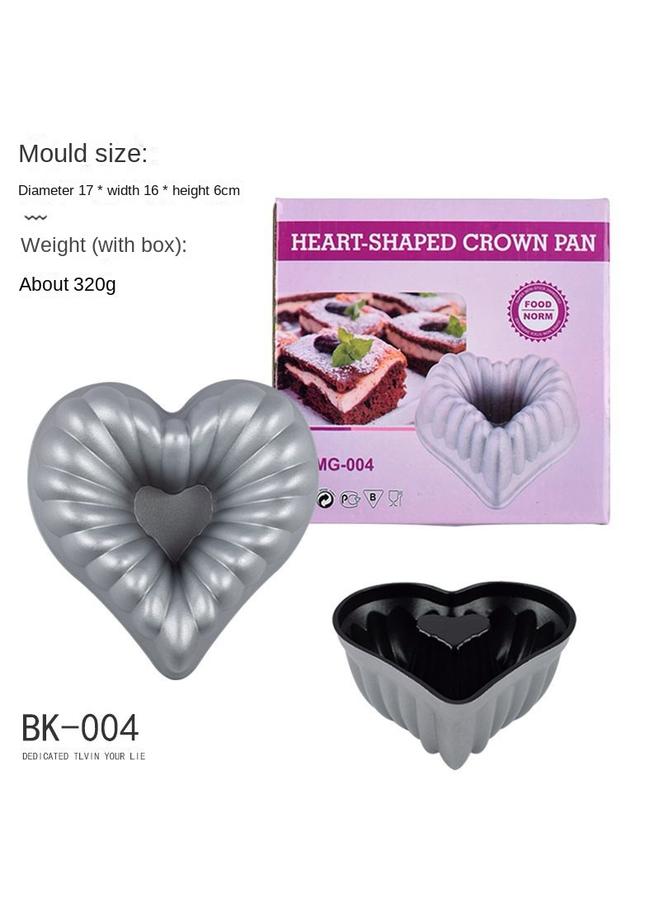 Bluejw Baking Mold Hollow Heart-shaped Cast Aluminum Cake Mold Coo Goo Hoff Mold Integrated Mold  - Image 1