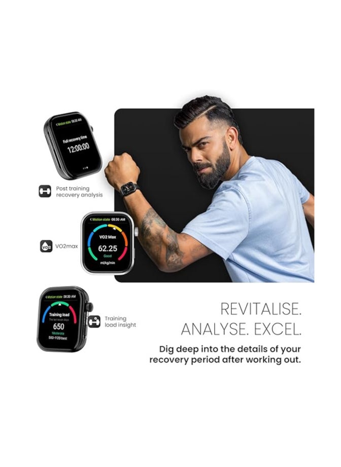 Noise ColorFit Pro 5 Max 1.96" AMOLED Display Smart Watch, BT Calling, Post Training Workout Analysis, VO2 Max, Rapid Health, 5X Faster Data Transfer - Jet Black
