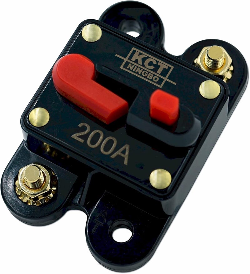 KCT Car Audio Circuit Breaker Reset Fuse 200A for System Protection 12V/24V … - Image 1