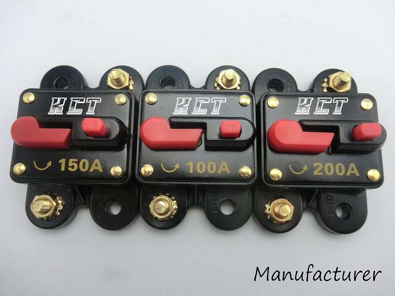 KCT Car Audio Circuit Breaker Reset Fuse 200A for System Protection 12V/24V … - Image 3