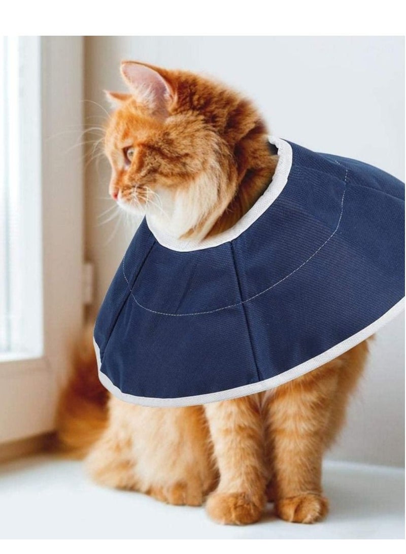 KASTWAVE Cat Cones for Head Small Dog Cone Pet Cone Non-woven Fabrics Waterproof Anti-bite Anti-grab Neck Ring Dogs Cats Dog Cat Protection Cover  - Image 1