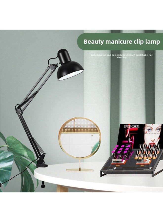 Generic Long Arm Folding 37cmLED Eye Protection Table Lamp Clip Learning And Working Nail Art Eyelash Maintenance Painting Tattoo Embroidery-Color:White-18 Watt Flying Saucer Led Eye Protection Bulb (exclusively For Tattoo And Embroidery)  - Image 2