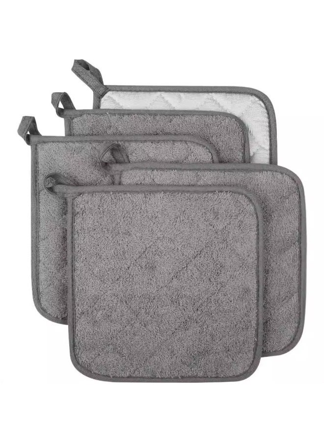 Thickened Heat Insulation Mat Towel Cloth Coated Silver Cloth Heat Insulation Mat Kitchen Multi-use Baking Heat Insulation Mat Heat Insulation Mat-Color:Gray-Specifications:18*18cm - Image 1