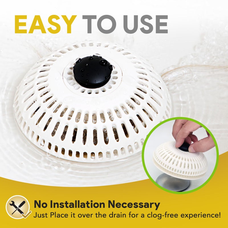 Shower Shroom ShowerShroom Stealth Shower Hair Drain Catcher - Hair Stopper for Shower Drain, Bathtub, and Bathroom Sink, Will Not Impede Water Flow, Bathtub Hair Catcher for Drain with No Installation Required - Image 5