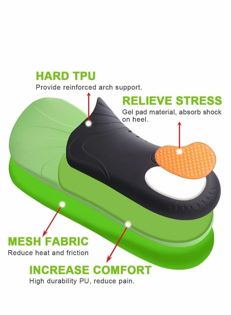 SYOSI Orthotic Insole, Plantar Fasciitis Insoles, High Arch Support for Men Women, Orthotics Shoe Inserts Relieve Flat Feet, Over-Pronation, Heel Pain, and Relief - Image 1