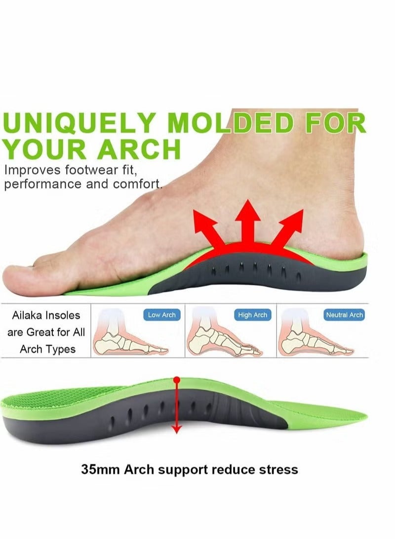 SYOSI Orthotic Insole, Plantar Fasciitis Insoles, High Arch Support for Men Women, Orthotics Shoe Inserts Relieve Flat Feet, Over-Pronation, Heel Pain, and Relief - Image 4