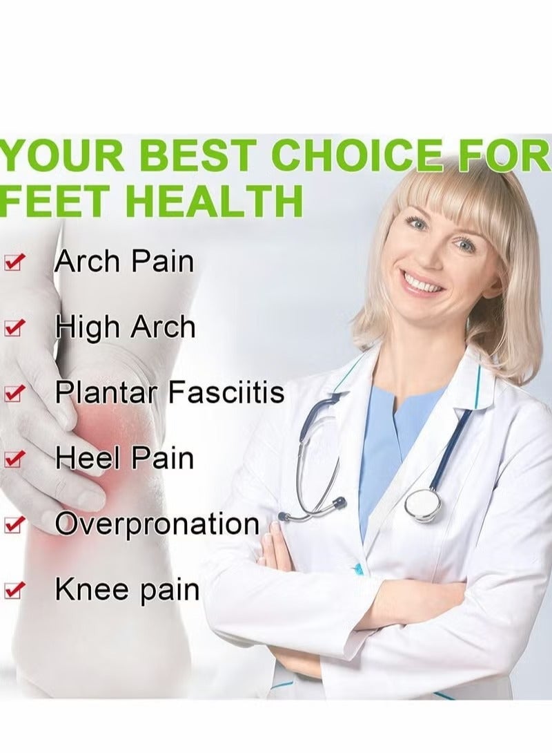 SYOSI Orthotic Insole, Plantar Fasciitis Insoles, High Arch Support for Men Women, Orthotics Shoe Inserts Relieve Flat Feet, Over-Pronation, Heel Pain, and Relief - Image 2