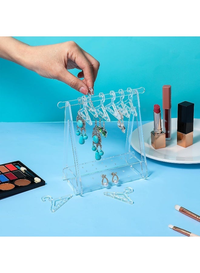 TPGP Clear Acrylic Earring Hanger Coat-Hanger Shape Stud Earring Holder Stand Earring Hanger Rack With Mini Hangers Jewelry Display Organizer For Girls Women - Image 5