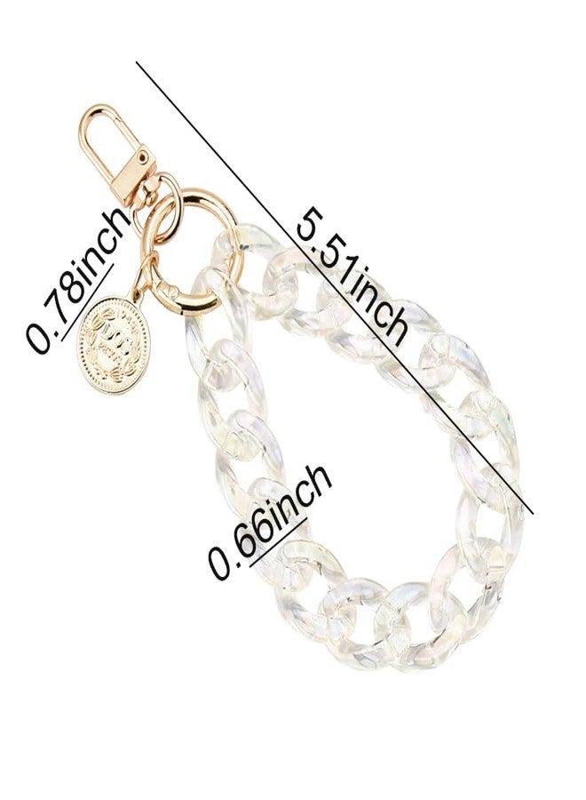 Xiyantiji Cell Phone Chunky Lanyards for Women Girls Handmade Acrylic Phone Charm Wristlet Bracelet Anti Lost Phone Chain Cute Wrist Strap for Phone Case Accessories - Image 5