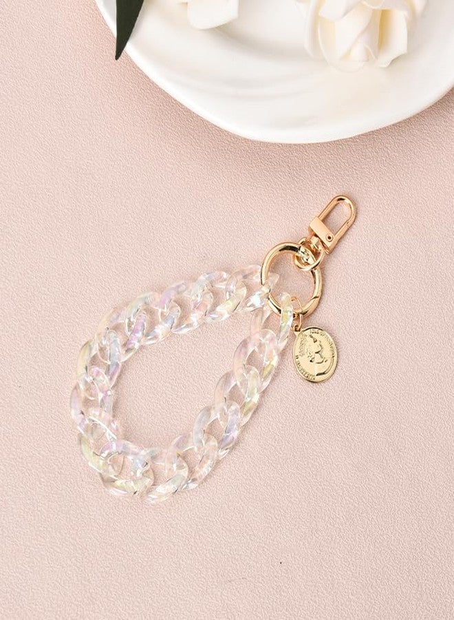 Xiyantiji Cell Phone Chunky Lanyards for Women Girls Handmade Acrylic Phone Charm Wristlet Bracelet Anti Lost Phone Chain Cute Wrist Strap for Phone Case Accessories - Image 4