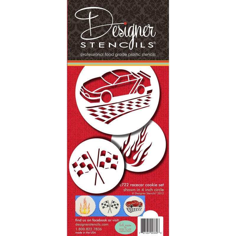 Racecar Cookie Stencil Set by Designer Stencils