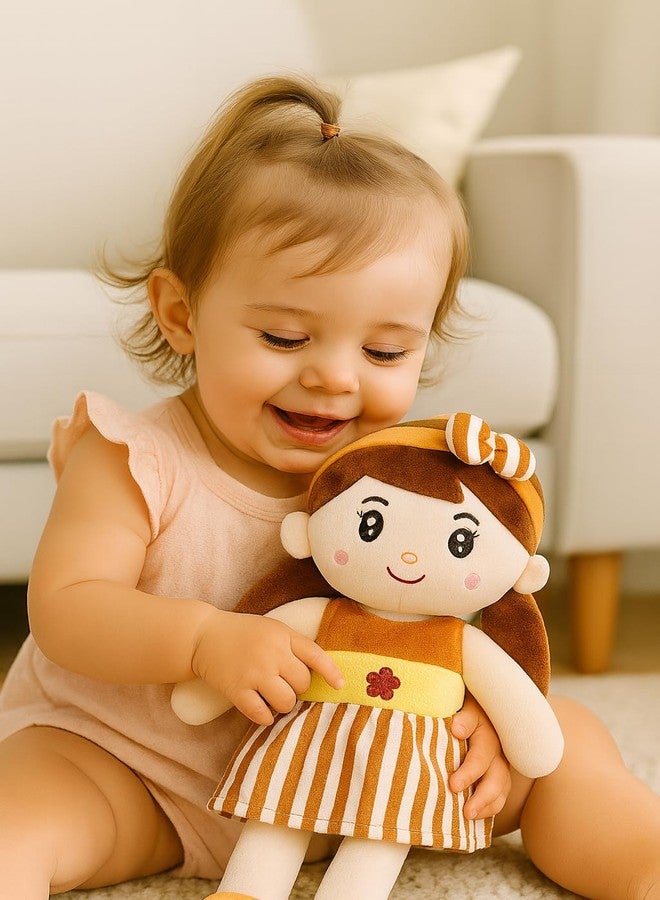 Fun4you Soft Doll Toy for Kids | Cute Plush Doll with Striped Dress | Washable Cuddly Soft Toy for Girls | Baby Soft Doll Birthday Gift for Kids Boys Girls | Medium Size - Image 5