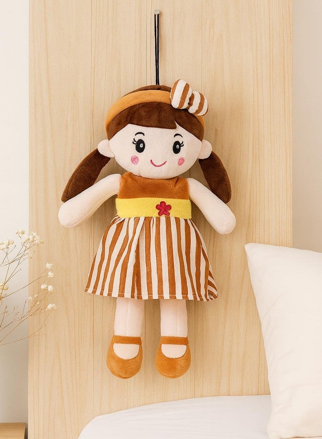 Fun4you Soft Doll Toy for Kids | Cute Plush Doll with Striped Dress | Washable Cuddly Soft Toy for Girls | Baby Soft Doll Birthday Gift for Kids Boys Girls | Medium Size - Image 3