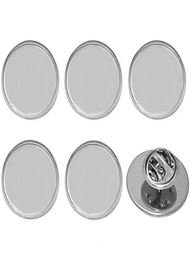 Teensery 20 Sets 12mm Stainless Steel Brooch Tray Base Blank Lapel Pin Cabochon Setting Tray with Butterfly Pin Backs for DIY Jewelry Making (12 MM) - Image 1