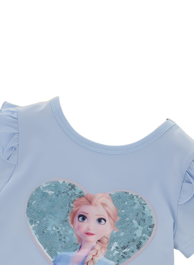 D'Daniela D' Daniela - Elsa Little Sparkle Royals T-Shirt - Blue - Image 3