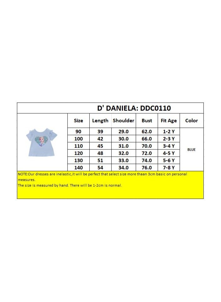 D'Daniela D' Daniela - Elsa Little Sparkle Royals T-Shirt - Blue - Image 4