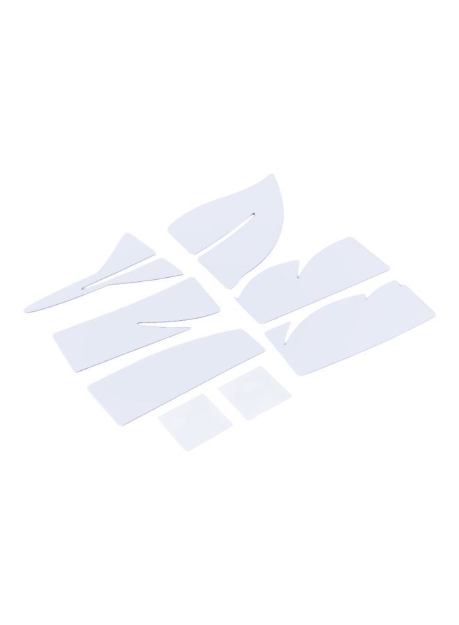 نيبمينينت ملصق جداري عاكس بتصميم ريش شفاف 18x1x18سم - Image 1