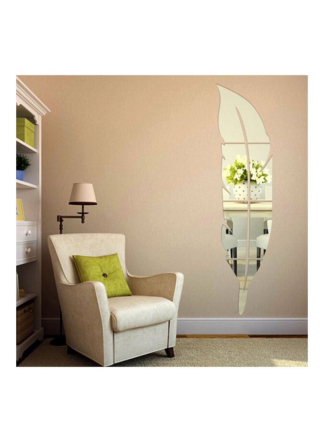 نيبمينينت ملصق جداري عاكس بتصميم ريش شفاف 18x1x18سم - Image 2