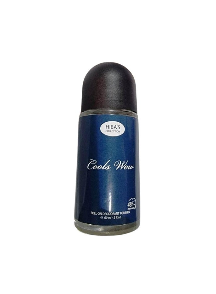 هيبا'ز كوليكشن مزيل العرق كولز واو للرجال والنساء - 60 مل (2 أونصة سائلة) - نضارة تدوم طويلاً ورائحة منعشة منشطة - Image 1