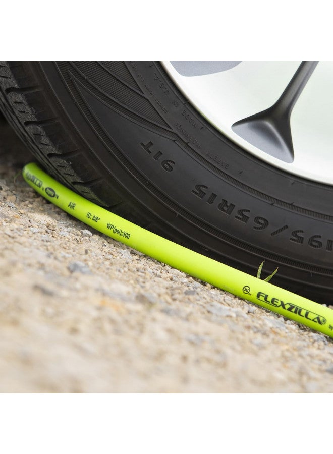 Flexzilla Air Hose, 3/8 in. x 100 ft., 1/4 in. MNPT Fittings, Heavy Duty, Lightweight, Hybrid, ZillaGreen - HFZ38100YW2 - Image 3