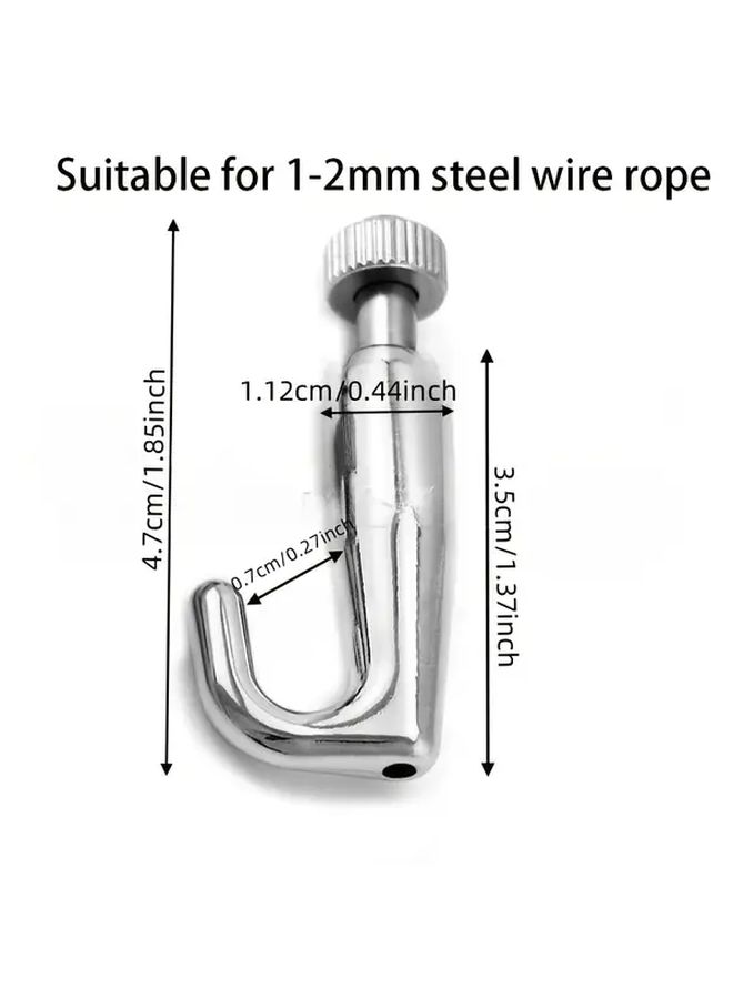Variant1 Color 8pcs Metal Picture Hanging Hooks Adjustable Gallery Wire Rope Hangers for Art Display - Image 3