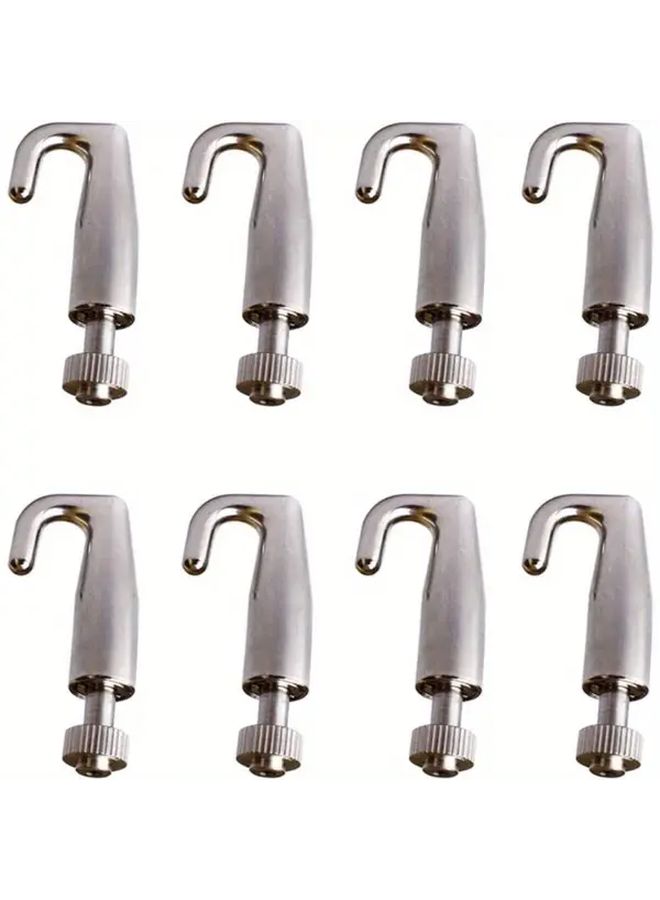 Variant1 Color 8pcs Metal Picture Hanging Hooks Adjustable Gallery Wire Rope Hangers for Art Display - Image 1