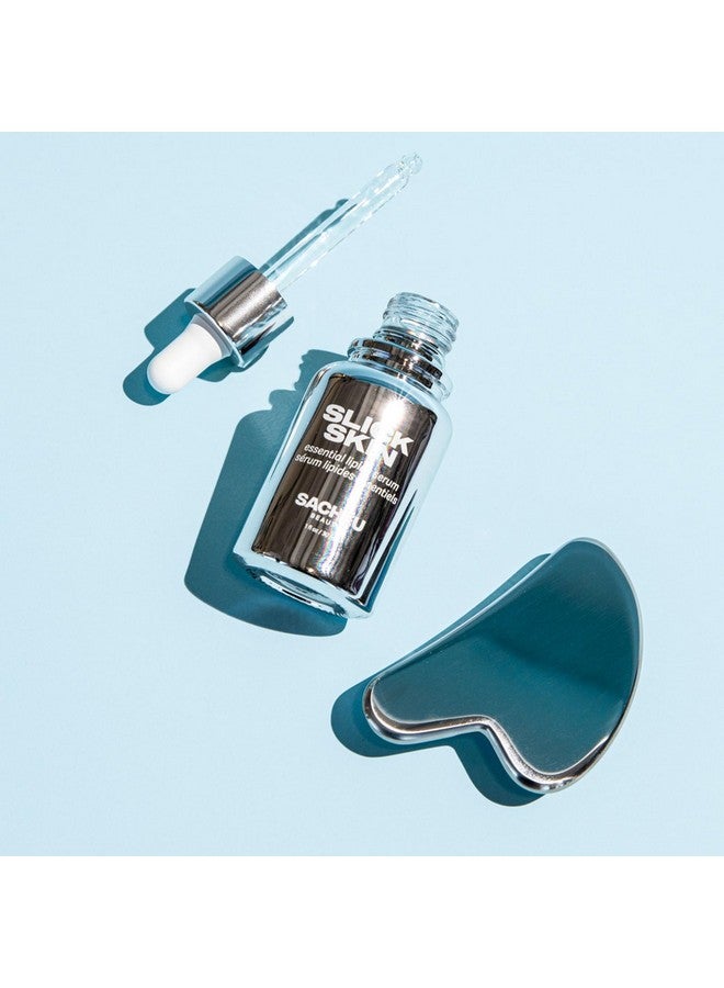 Sacheu Gua Sha Starter Kit With Slick Skin Oil Stainless Steel Gua With Gua Sha Oil Facial Oil Squalane Facial Tools Face Oil For Gua Sha Massage Gua Sha Stainless Steel - Image 3