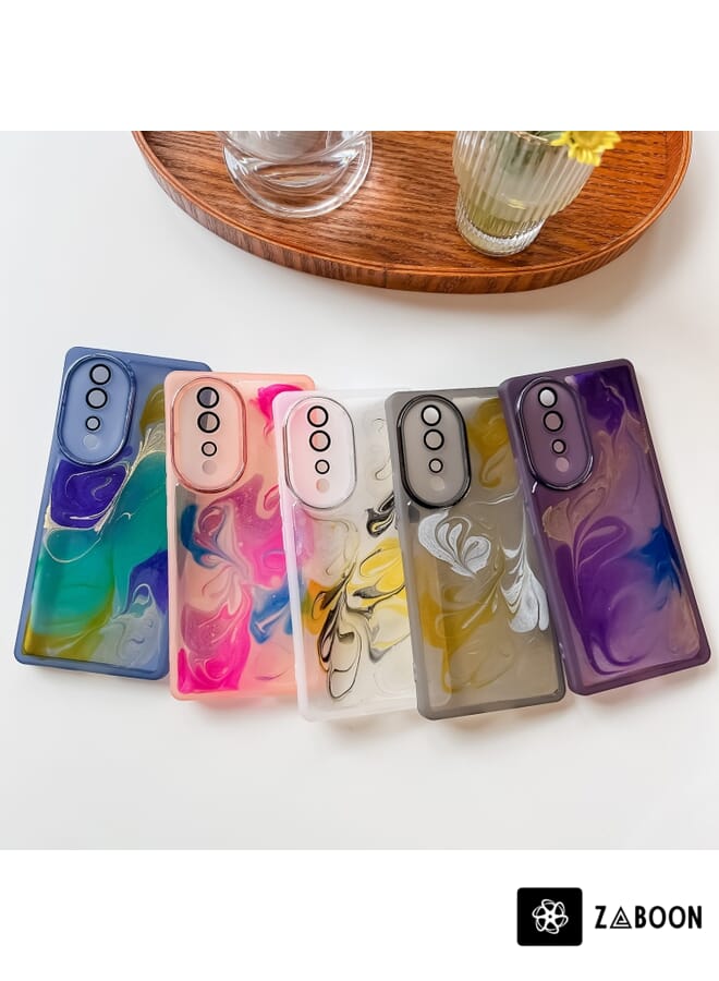Zaboon Protective Case Cover For Honor 80 Oil Painting Electroplating TPU - Image 4