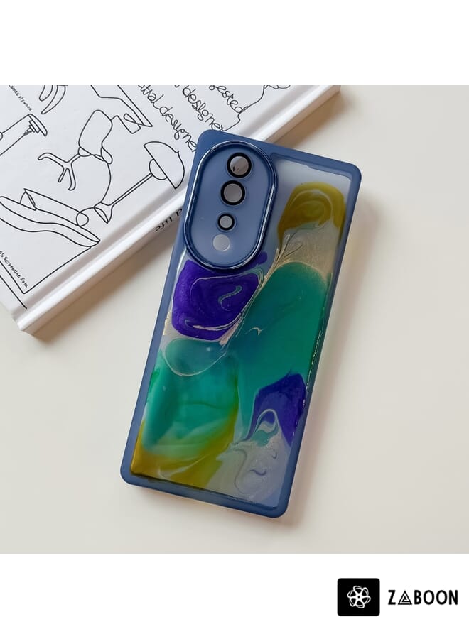 Zaboon Protective Case Cover For Honor 80 Oil Painting Electroplating TPU - Image 2