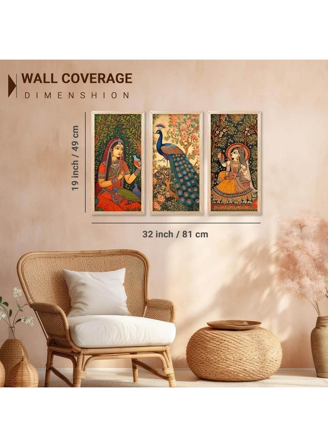 kotart - Premium Digital Painting with Frame for Home Decoration | Vibrant City Painting for Living Room Bedroom Office Room Wall Decor Set of 3 (10x19 inch, B) (I) - Image 3