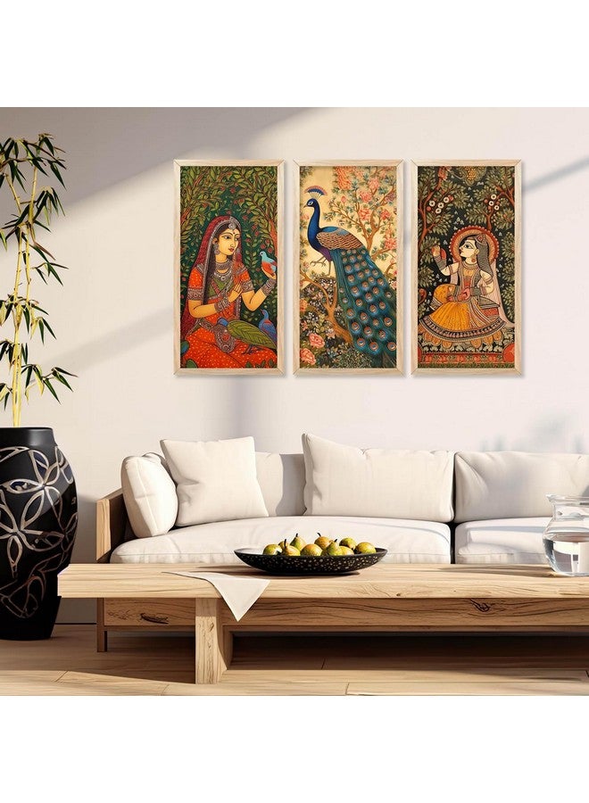 kotart - Premium Digital Painting with Frame for Home Decoration | Vibrant City Painting for Living Room Bedroom Office Room Wall Decor Set of 3 (10x19 inch, B) (I) - Image 4