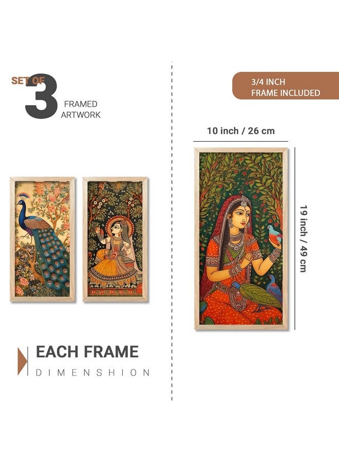 kotart - Premium Digital Painting with Frame for Home Decoration | Vibrant City Painting for Living Room Bedroom Office Room Wall Decor Set of 3 (10x19 inch, B) (I) - Image 2