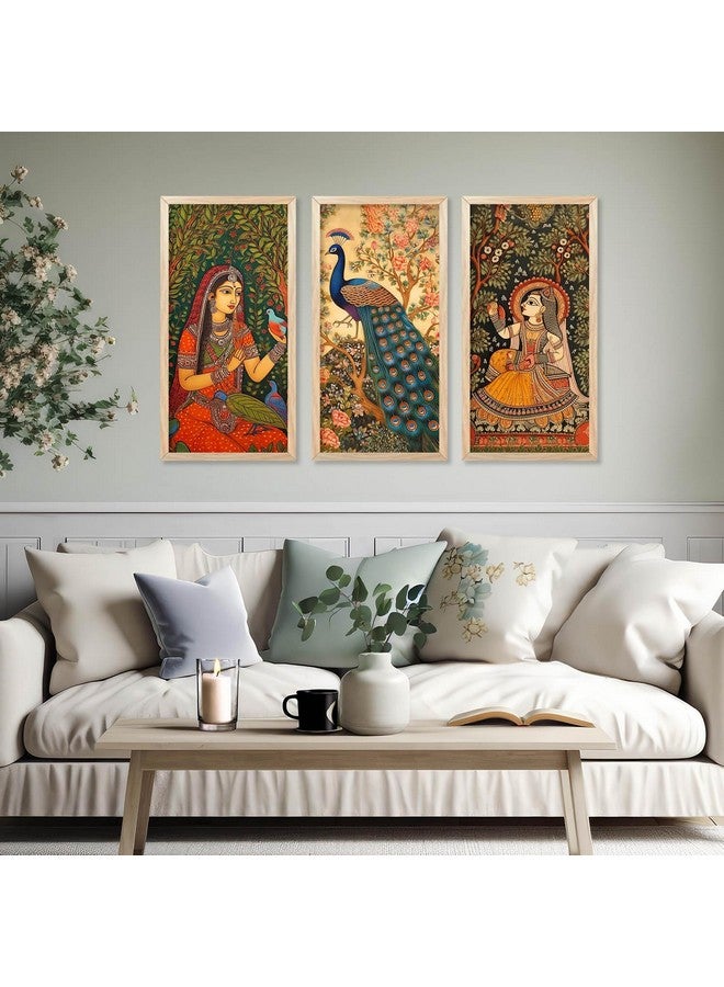 kotart - Premium Digital Painting with Frame for Home Decoration | Vibrant City Painting for Living Room Bedroom Office Room Wall Decor Set of 3 (10x19 inch, B) (I) - Image 5