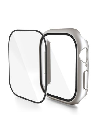 Suitable For Iwatch9 Watch Protective Shell PC Hard Shell Tempered Film Integrated Protective Cover 8/7/6 For Apple Watch Case-Color:Starlight Silver-Exterior Dimension:41mm(7 Generations With Keys) - pzsku/Z43D7ABF1D3803C10D0FFZ/45/1745330204/989d6cca-e22a-499c-a1d9-28d705cc1c44