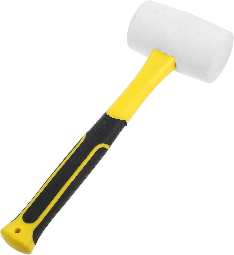 Small Rubber Mallet Hammer with Fiber Handle Non-slip Flooring Installation Mallet for Woodworking and Tile Setting - Image 1