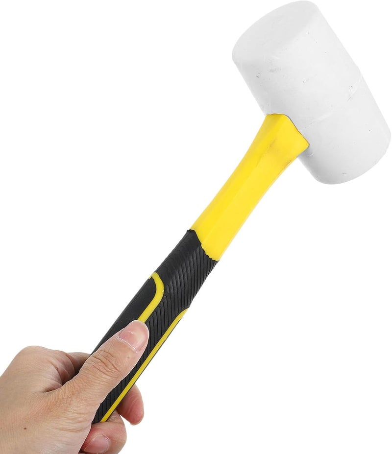 Small Rubber Mallet Hammer with Fiber Handle Non-slip Flooring Installation Mallet for Woodworking and Tile Setting - Image 3