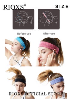 Sports Headband,4 Pack Elastic Headbands For Men And Women,Non-Slip Sweatband For Yoga Pilates Running Gym Workout Baseball Fitness Or Casual Wear - pzsku/Z43D7CD12D605B3199057Z/45/_/1720250730/8684f174-d02c-4201-9a4e-6eb230f17f9c