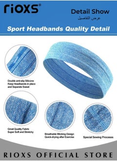 Sports Headband,4 Pack Elastic Headbands For Men And Women,Non-Slip Sweatband For Yoga Pilates Running Gym Workout Baseball Fitness Or Casual Wear - pzsku/Z43D7CD12D605B3199057Z/45/_/1720250741/12b0c78e-de3b-45ee-be5a-ab901a1ca15e