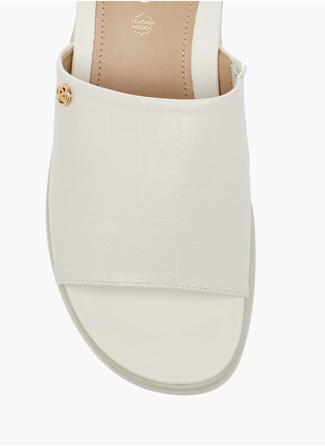 Paprika Women Textured Slip-On Sandals with Wedge Heel  - Image 4